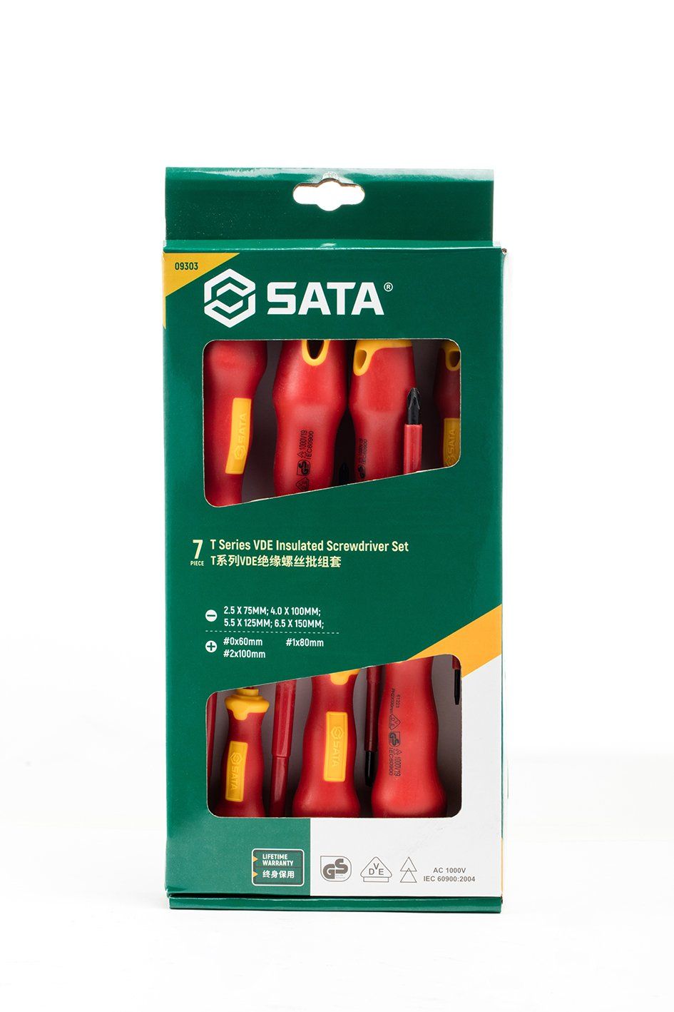 Bộ tuốc nơ vít T 1đầu SATA 1 bộ 7 cái 09303