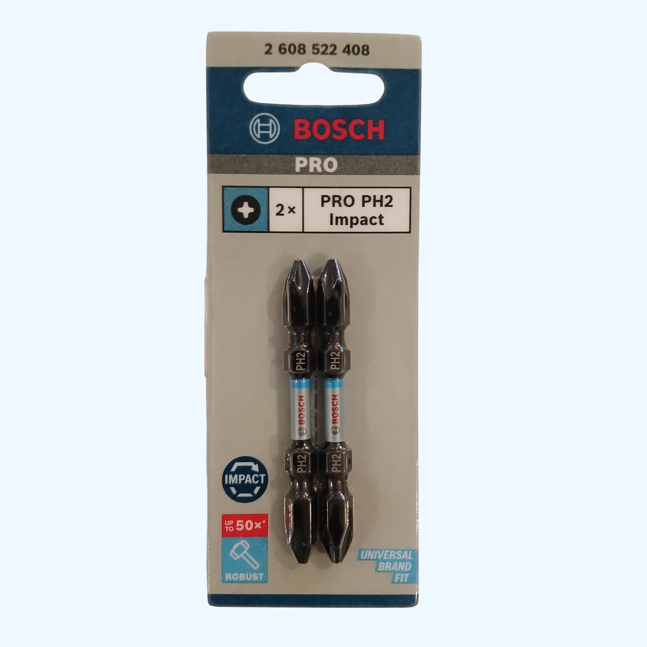 Đầu vặn vít ngắn dòng expert bộ 2 mũi Bosch (PH2- 65mm) 2608522408