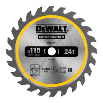  Lưỡi cưa 115mm 24T TCT Dewalt DT20420-QZ 