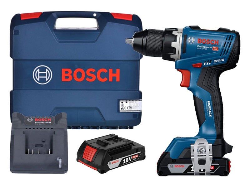 Máy khoan vặn vít dùng pin BOSCH GSR 18V-65 06019N30K0 (2 Pin 2.0Ah, 1 Sạc GAL18V-20, valy nhựa)