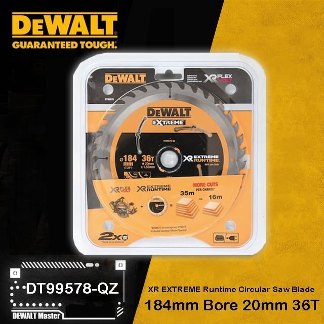 Lưỡi cưa gỗ 184mmx20mm 36 răng hiệu Dewalt, Model: DT99578-QZ