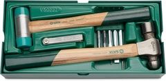 Bộ 4 cái dụng cụ cầm tay SATA 09932A - SATA 4 Piece Striking Tool Tray Set, Including 5-PC Punch Set, 32-PC Feeler Gauge Set, 24oz Hickory Ball Pein Hammer and 11oz Finish Hammer