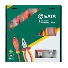 Bộ công cụ cách điện 9 chi tiết 1000V SATA 09262 - 'PC. VDE INSULATED TOOL SET