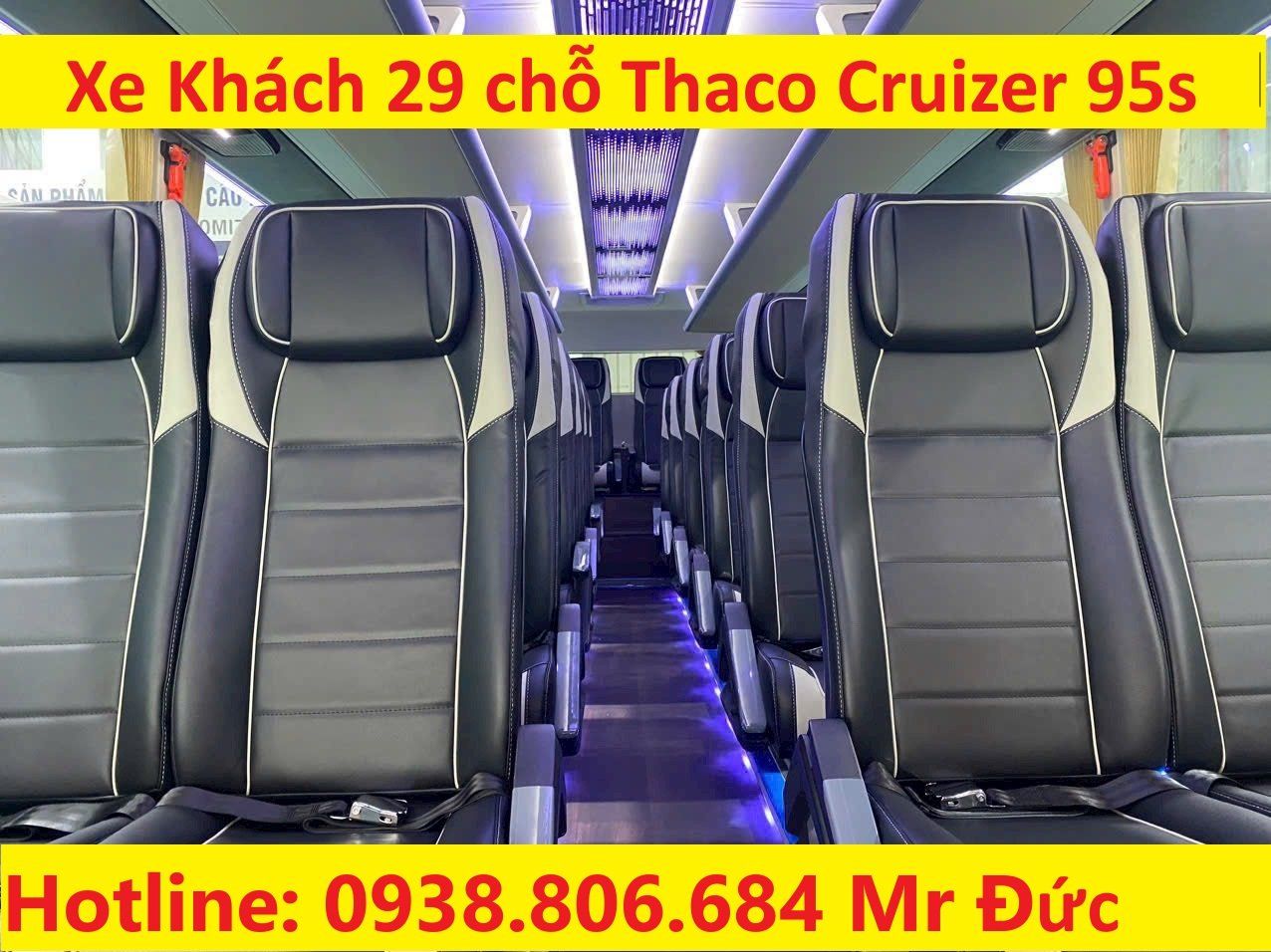 XE KHÁCH THACO CRUIZER 95S 29 & 34 CHỖ NGỒI 2025 ĐỘNG CƠ 270 THÂN DÀI 9M5