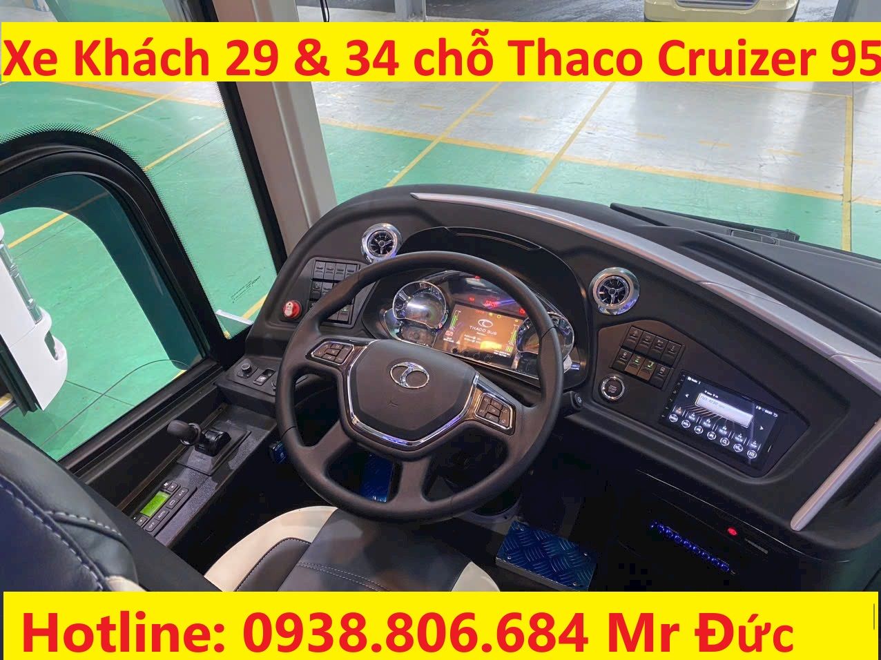 XE KHÁCH THACO CRUIZER 95S 29 & 34 CHỖ NGỒI 2025 ĐỘNG CƠ 270 THÂN DÀI 9M5