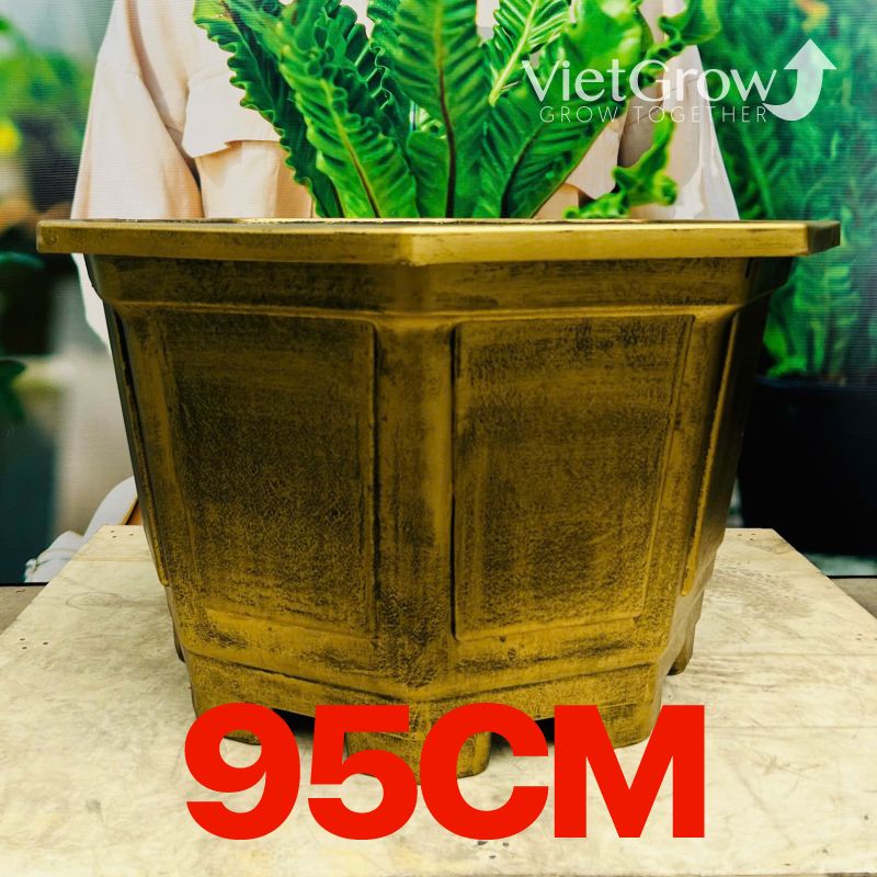 Chậu Nhựa Giả Đồng Bát giác, Đường kính 95cm