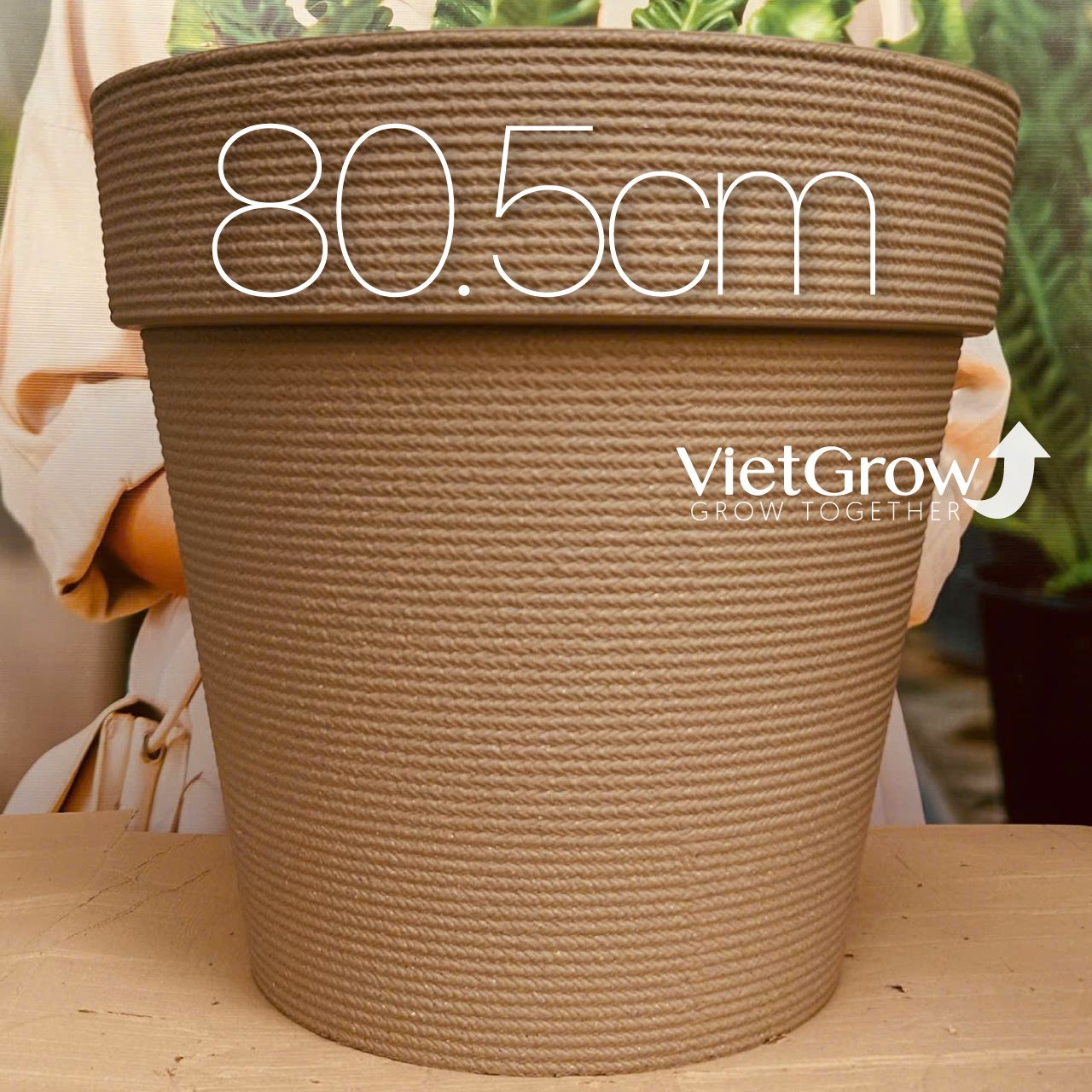 Chậu giả đá màu xám đường kính 80.5cm - FLORAL GP6