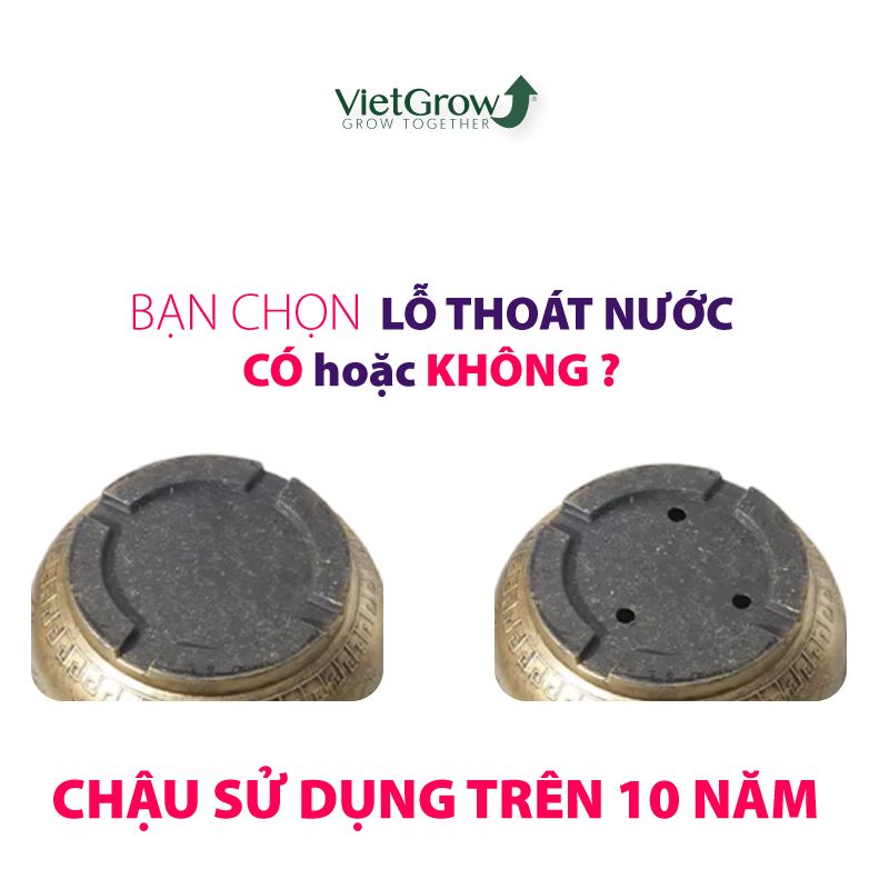 Chậu Nhựa Giả Đồng Lục Giác, Đường kính 59cm