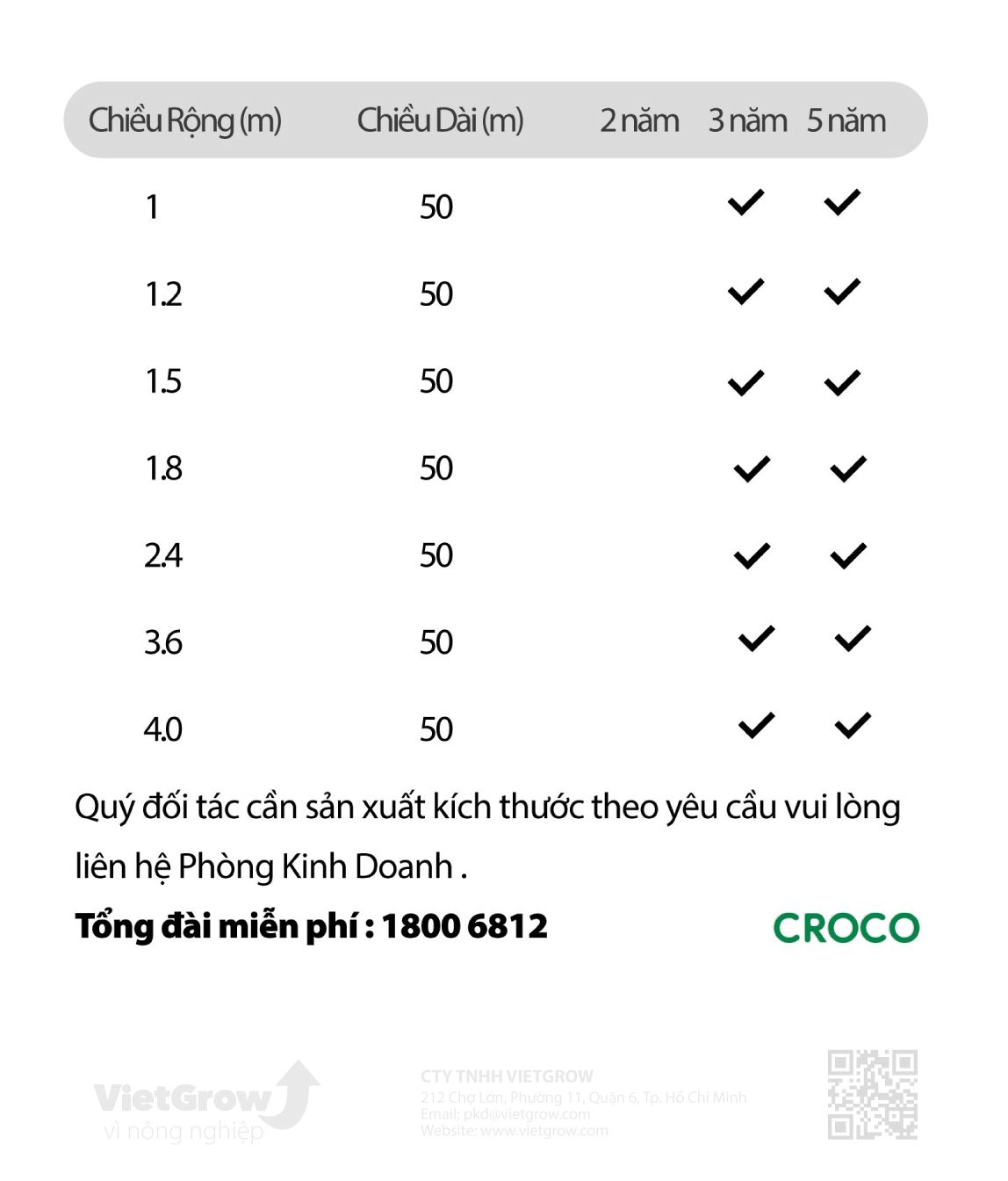 Lưới chống cỏ CROCO ( Cuộn dài 50m )