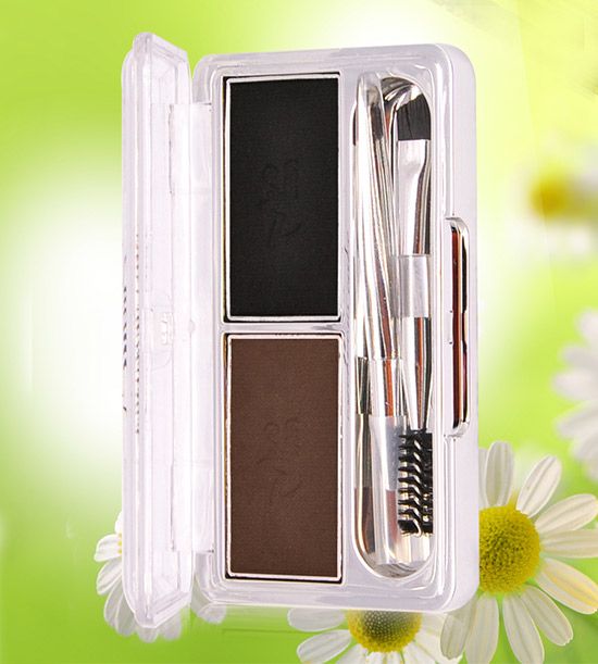 Bột kẻ mày 2 ngăn Mira Eyebrow Cake Hàn Quốc 7g-No.01 (Đen/Nâu)