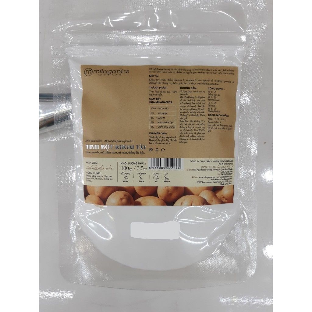 Bột đắp nạ Milaganics - Bột đắp từ thiên nhiên.