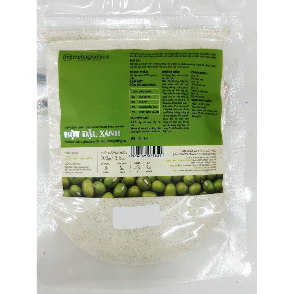 Bột đắp nạ Milaganics - Bột đắp từ thiên nhiên.