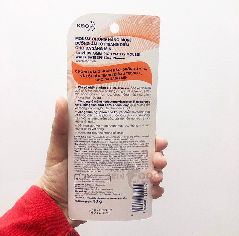 Mousse chống nắng Biore 33g (MP4759)