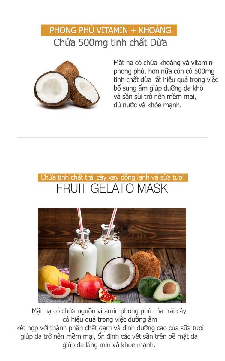Mặt nạ SNP Fruits Gelato Dừa (MP5580)