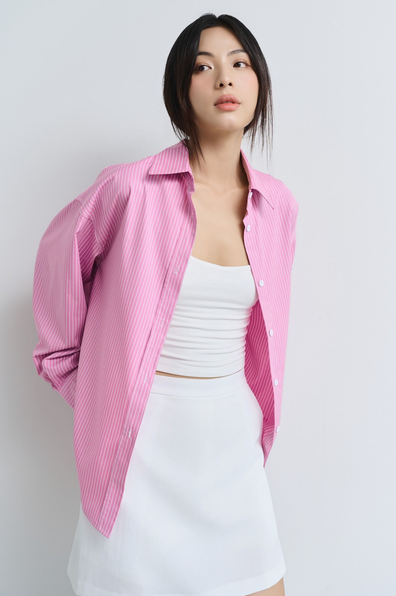Áo Sơ Mi Sọc Oversize FAS294