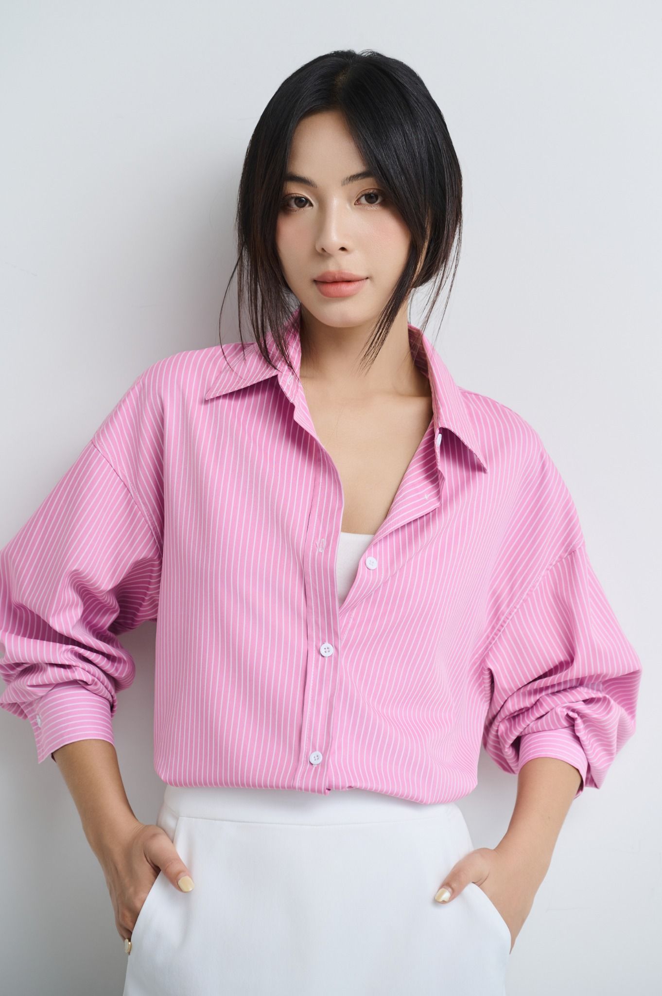 Áo Sơ Mi Sọc Oversize FAS294