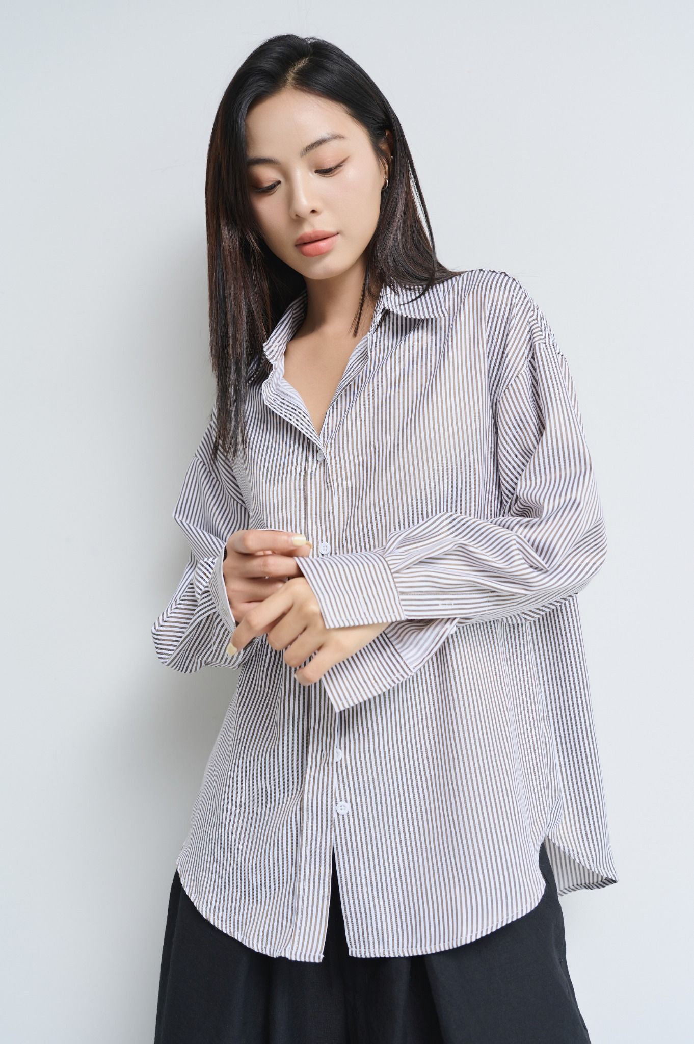Áo Sơ Mi Sọc Oversize FAS315