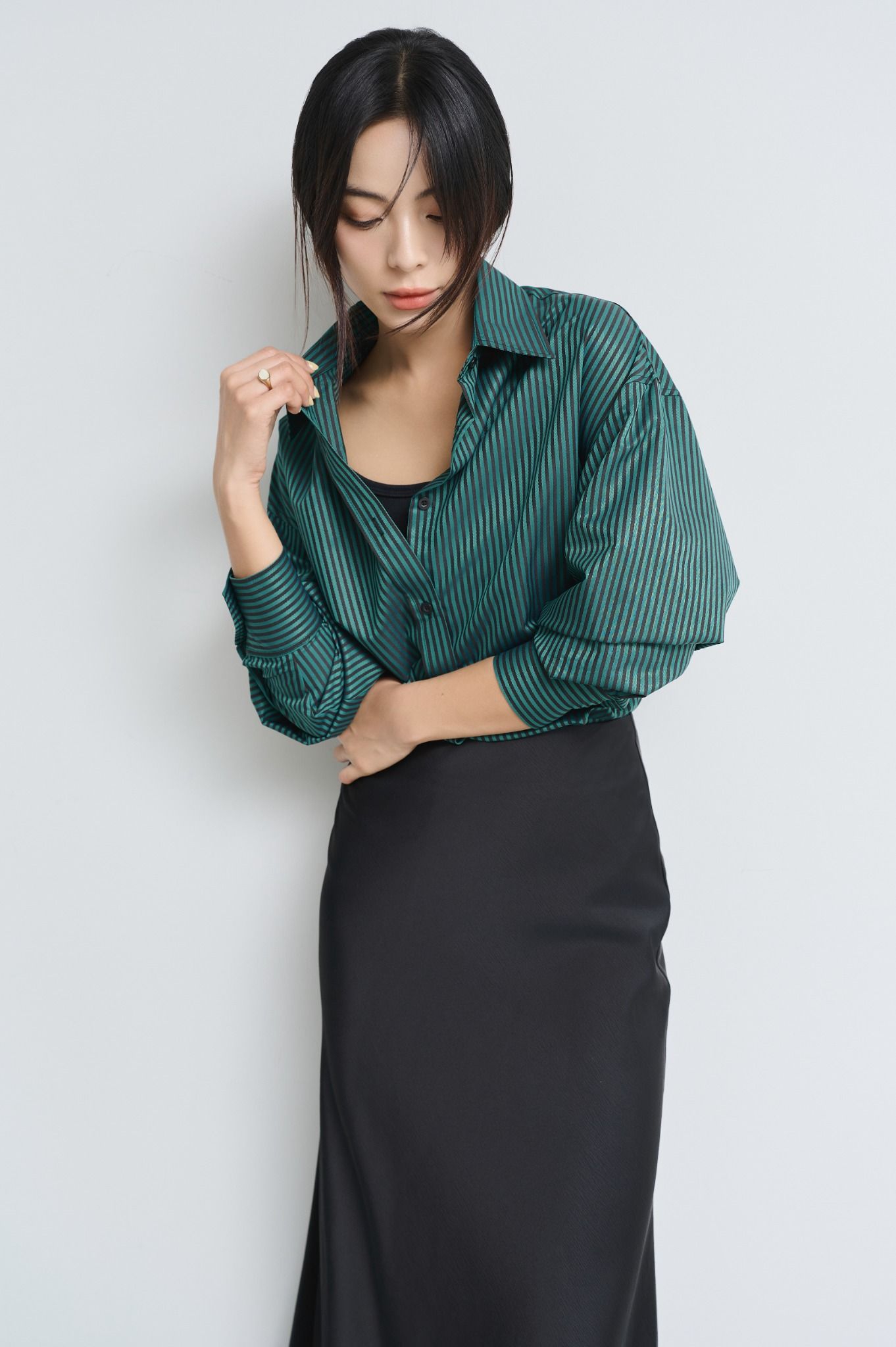 Áo Sơ Mi Sọc Oversize FAS316