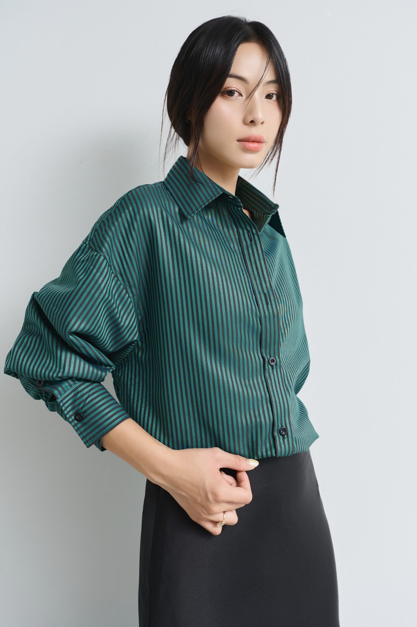 Áo Sơ Mi Sọc Oversize FAS316