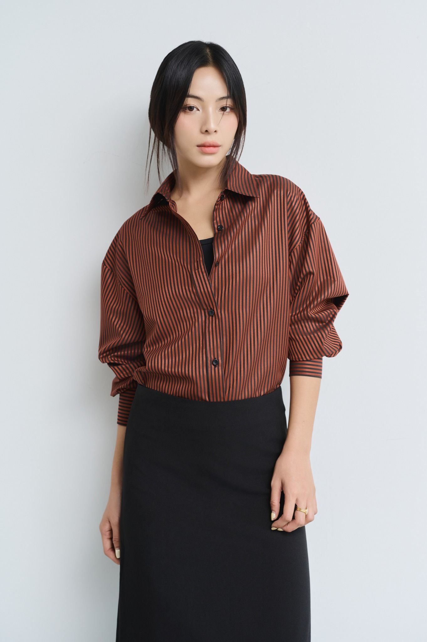 Áo Sơ Mi Sọc Oversize FAS316