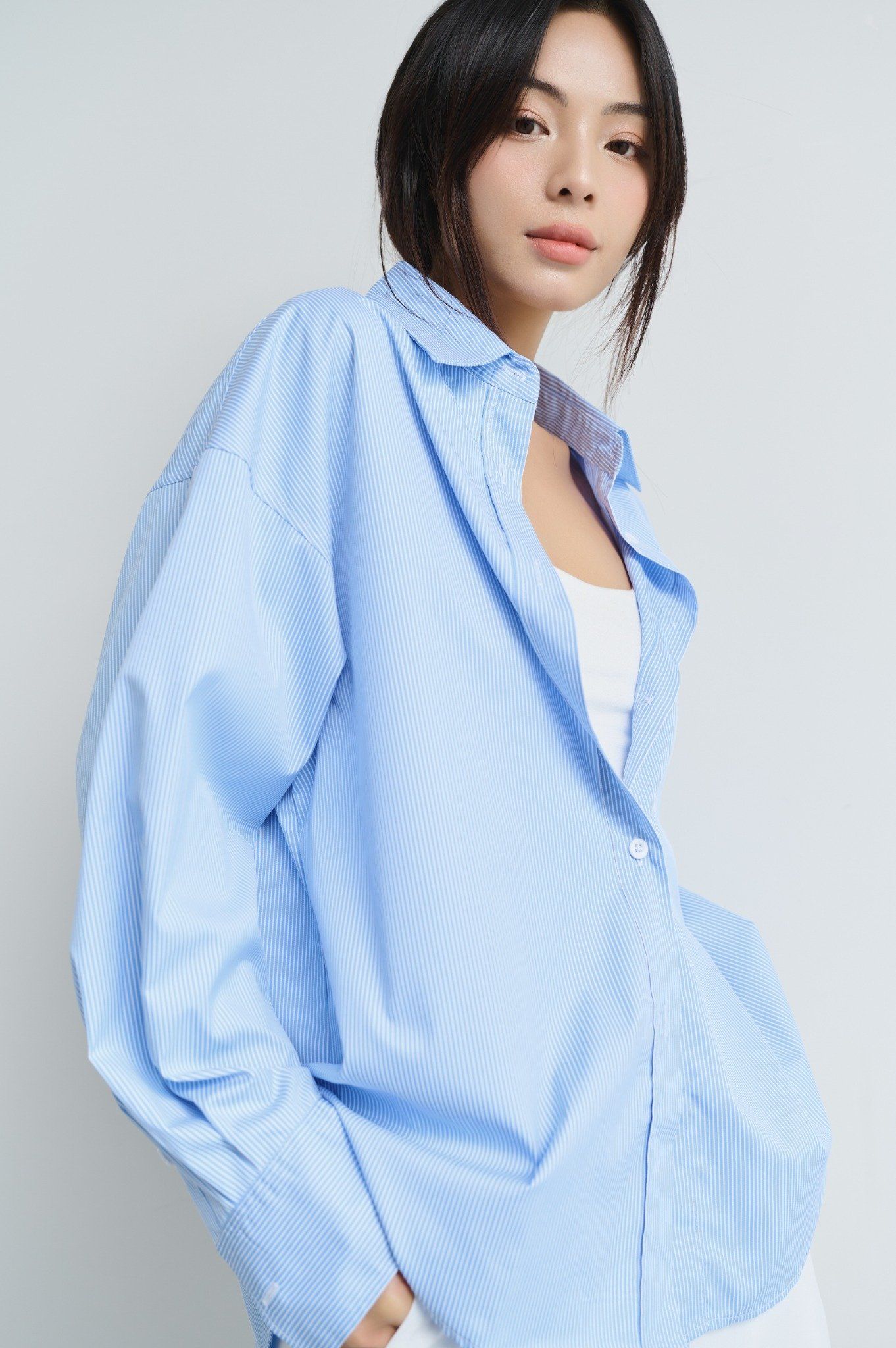 Áo Sơ Mi Sọc Oversize FAS317