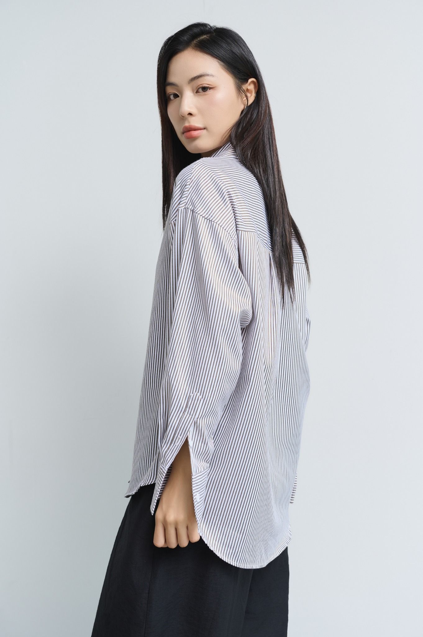 Áo Sơ Mi Sọc Oversize FAS315