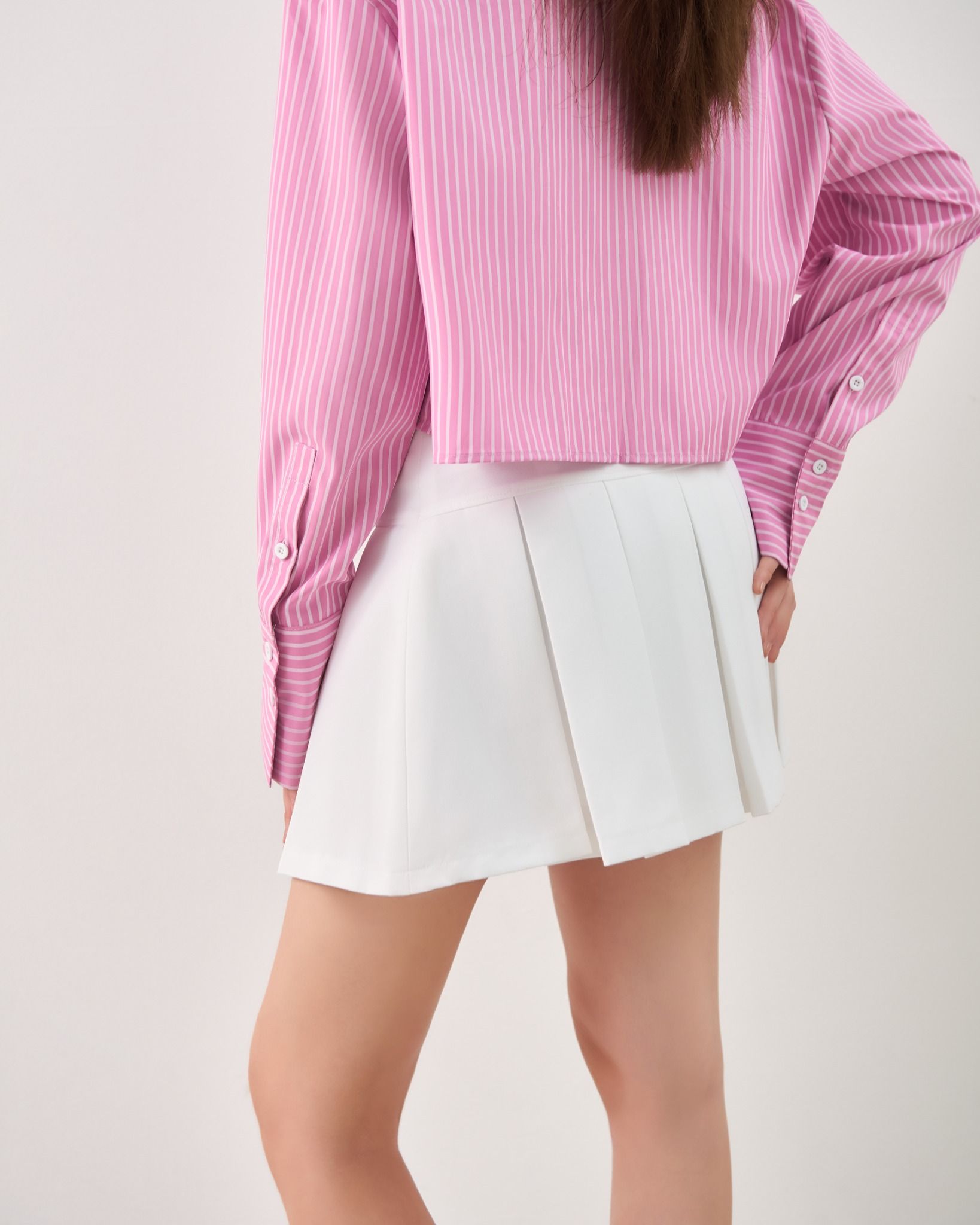 Áo Sơ Mi Croptop Có Túi FAS355