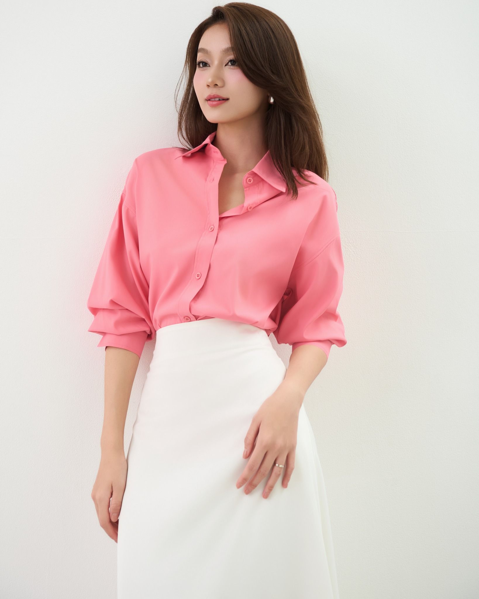 Áo Sơ Mi Trơn Oversize FAS348
