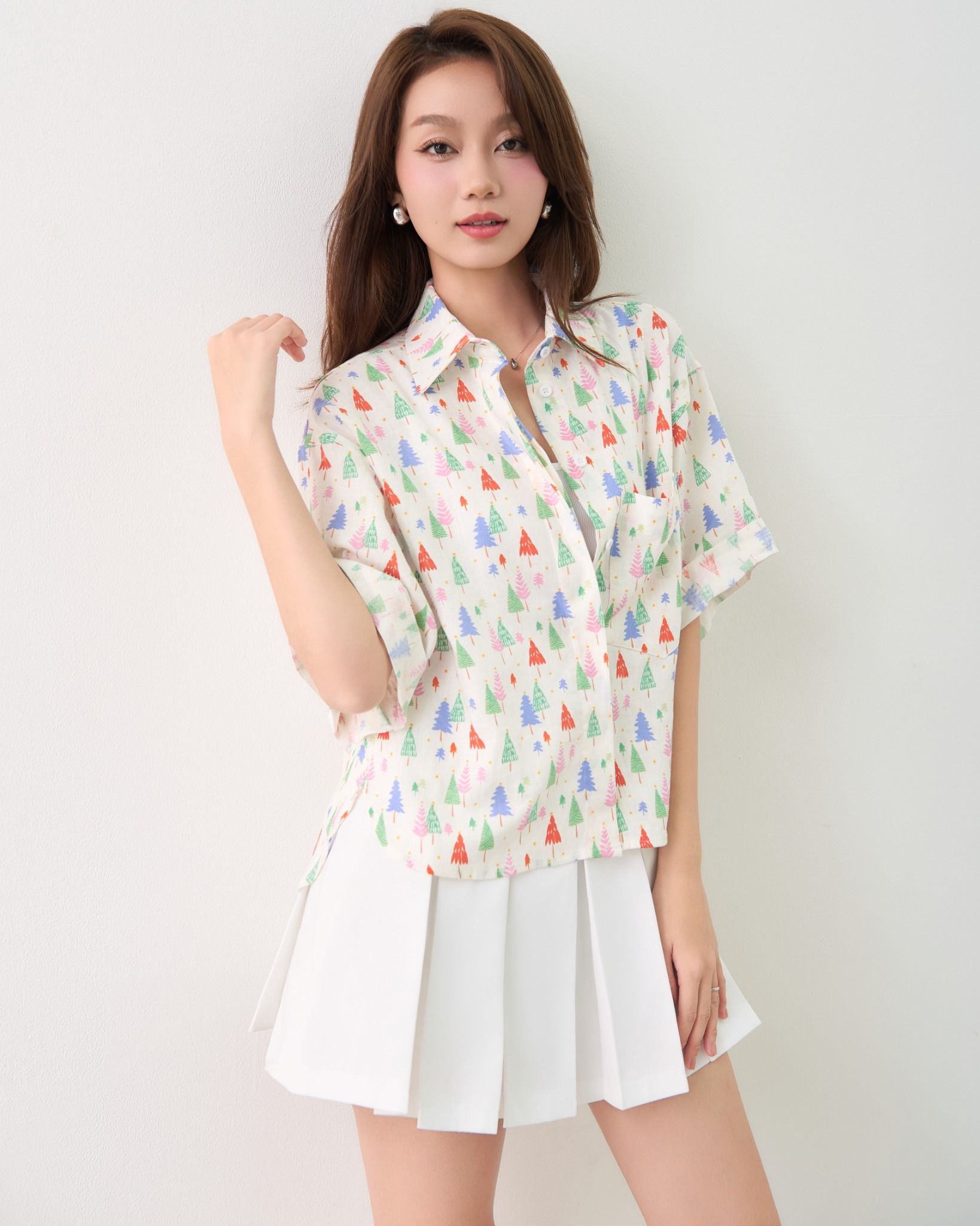 Áo Sơ Mi Tay Ngắn+Túi FAS356