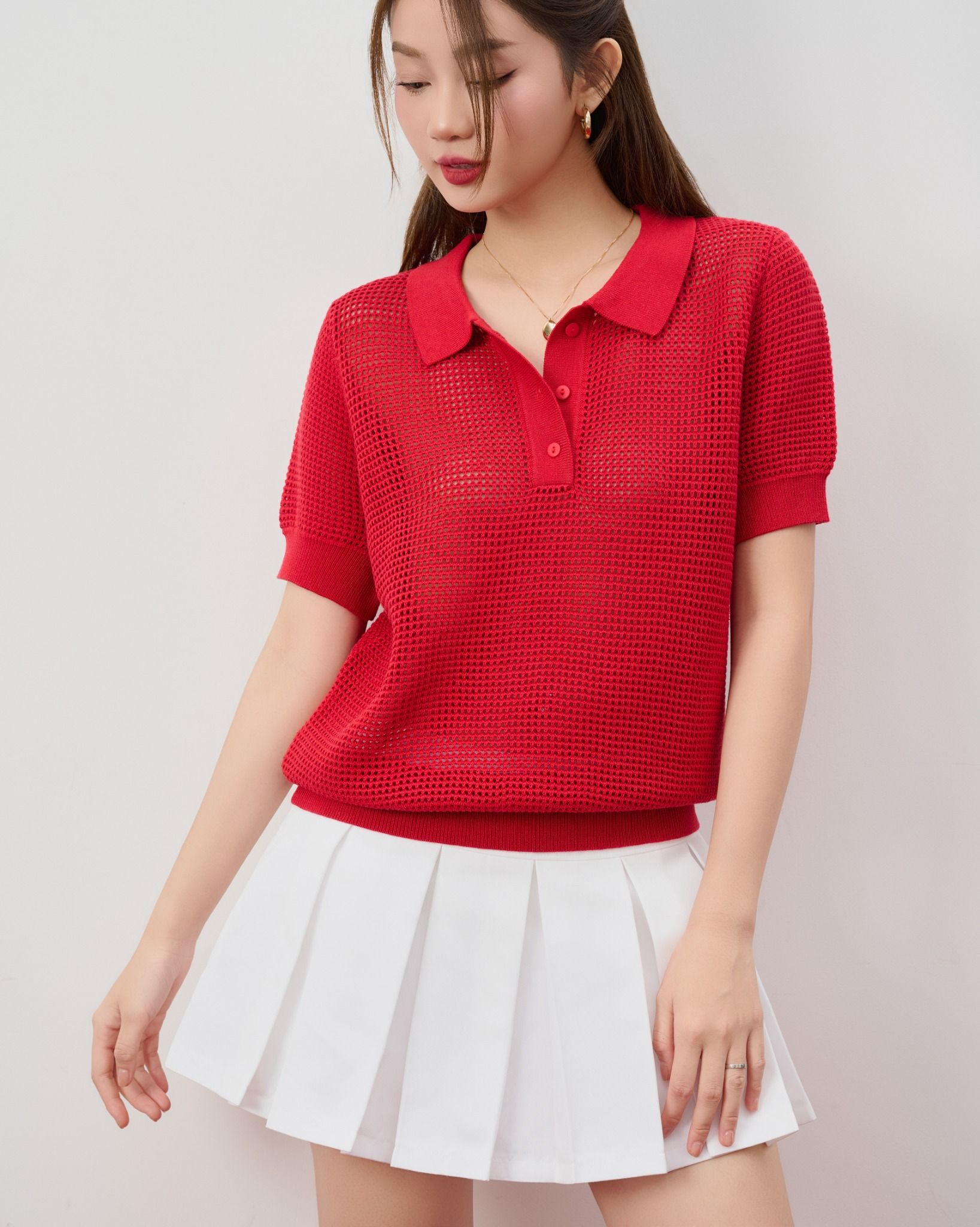 Polo Lưới Dệt Kim FAP070