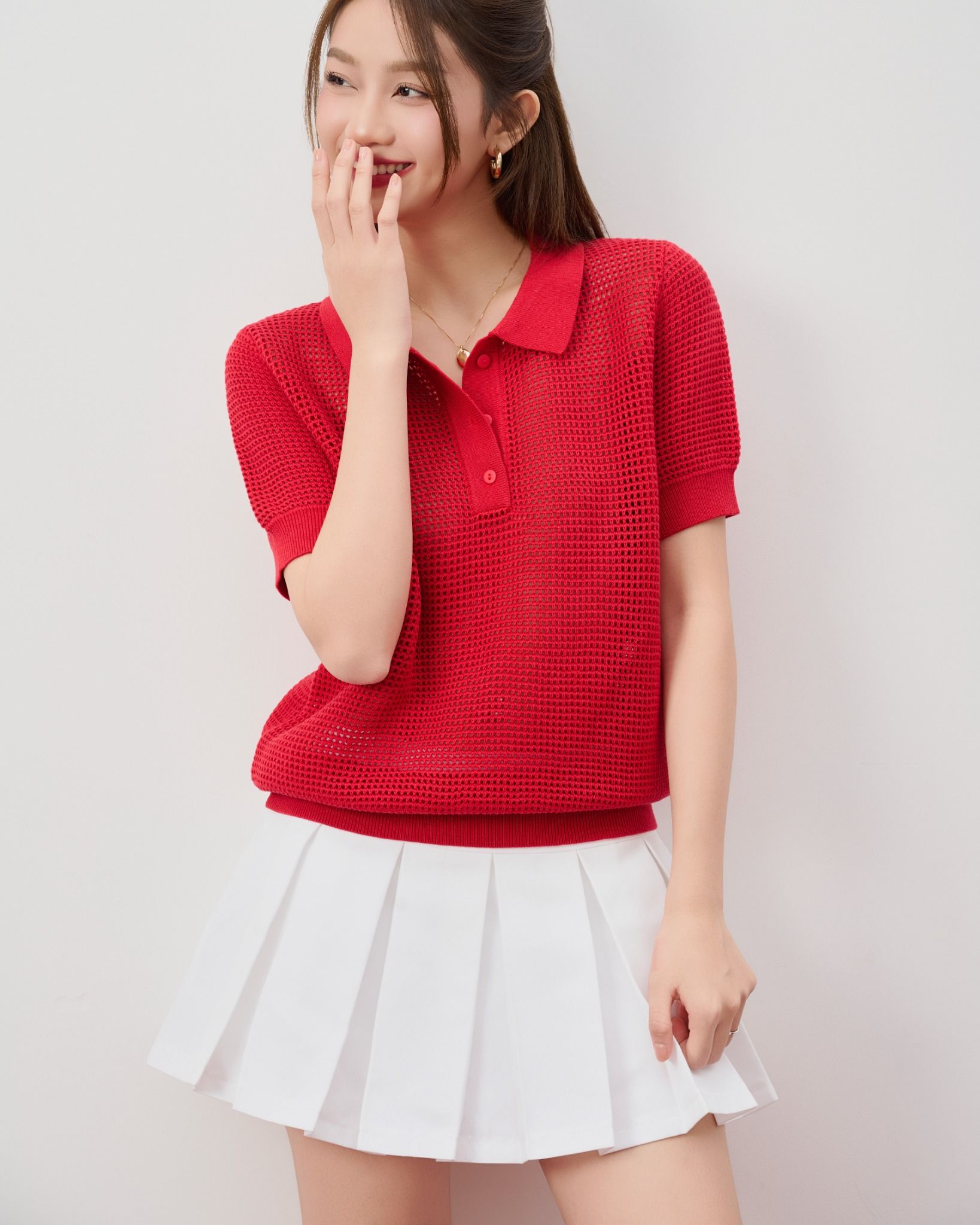 Polo Lưới Dệt Kim FAP070