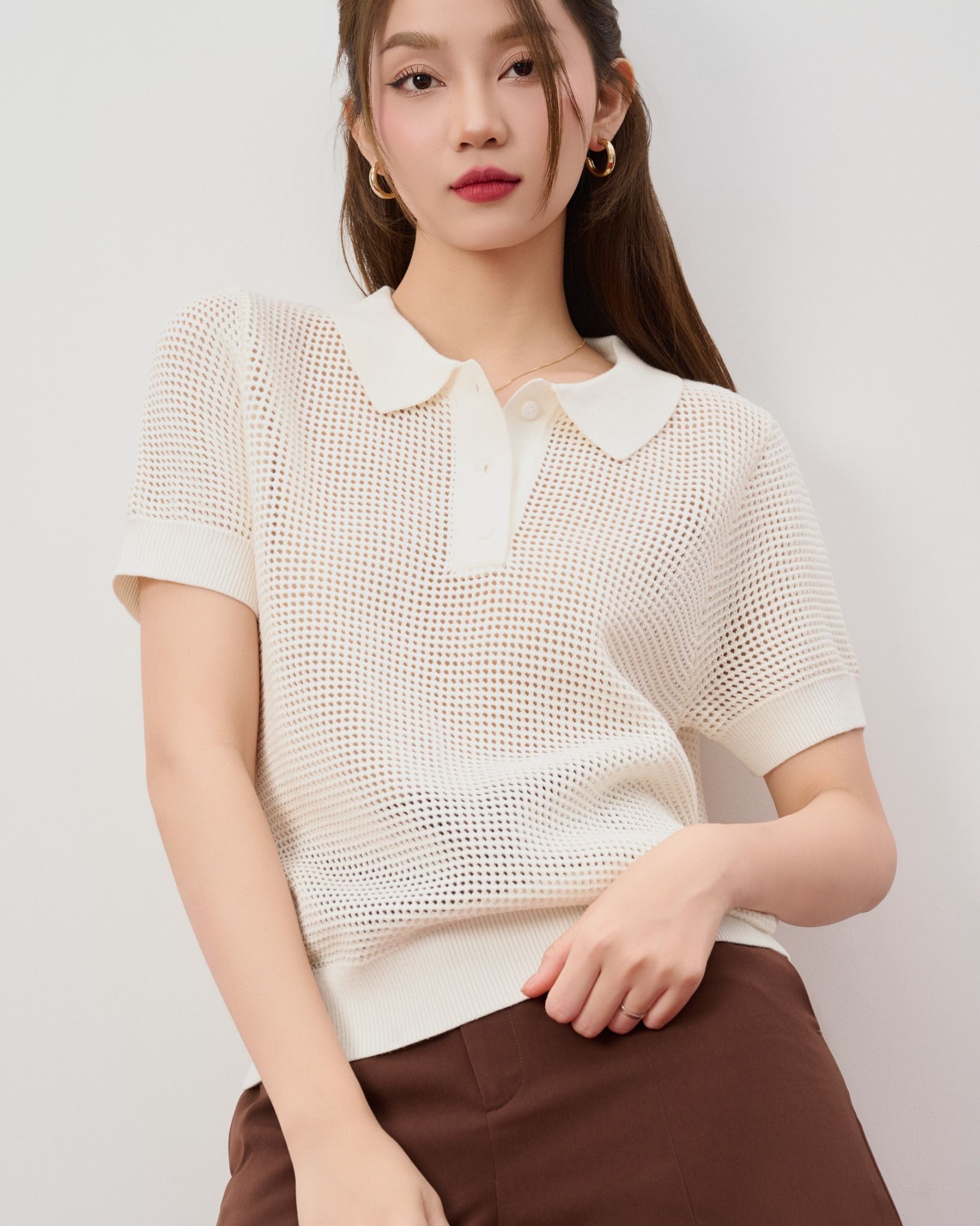 Polo Lưới Dệt Kim FAP070