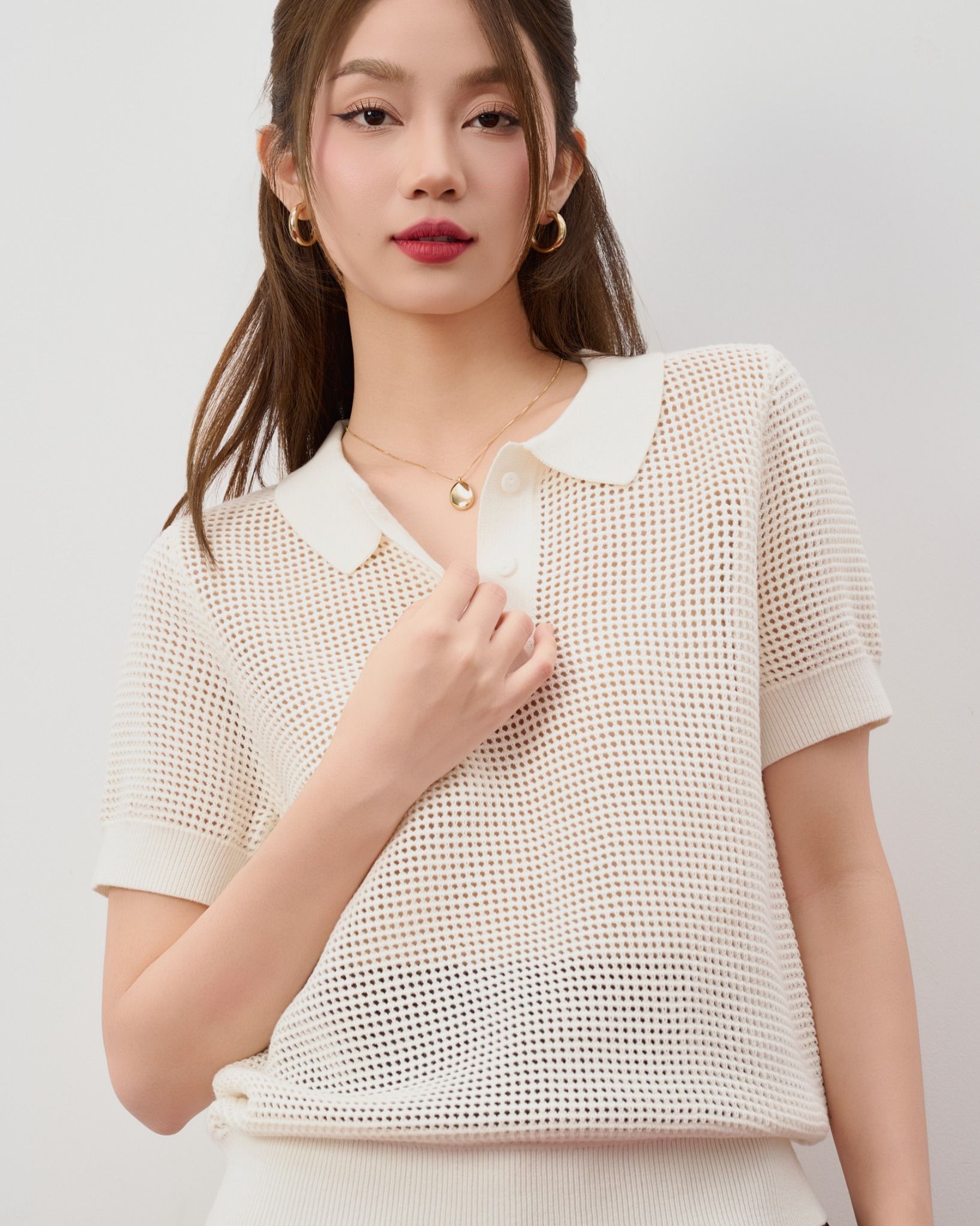 Polo Lưới Dệt Kim FAP070