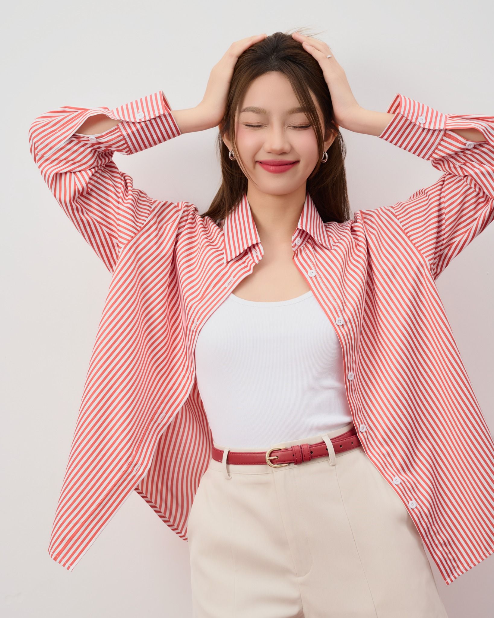 Áo Sơ Mi Sọc Oversize FAS349