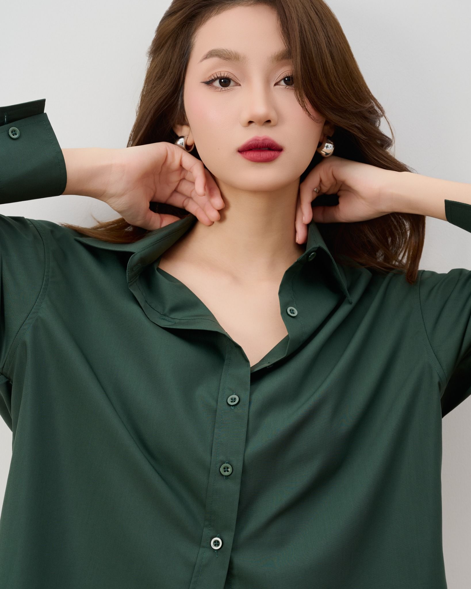 Áo Sơ Mi Trơn Oversize FAS291