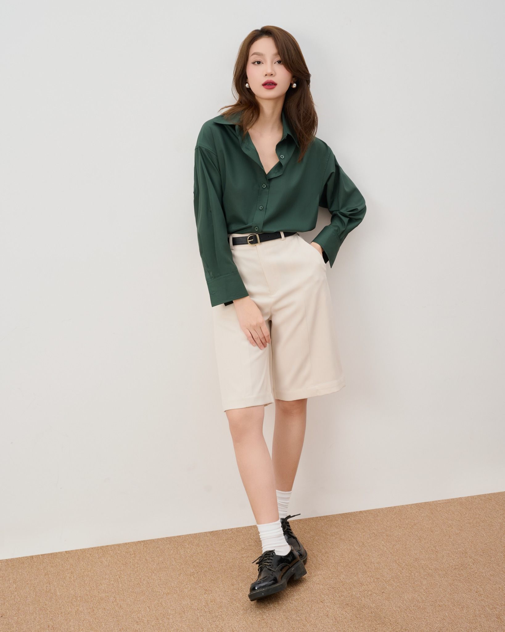 Áo Sơ Mi Trơn Oversize FAS291