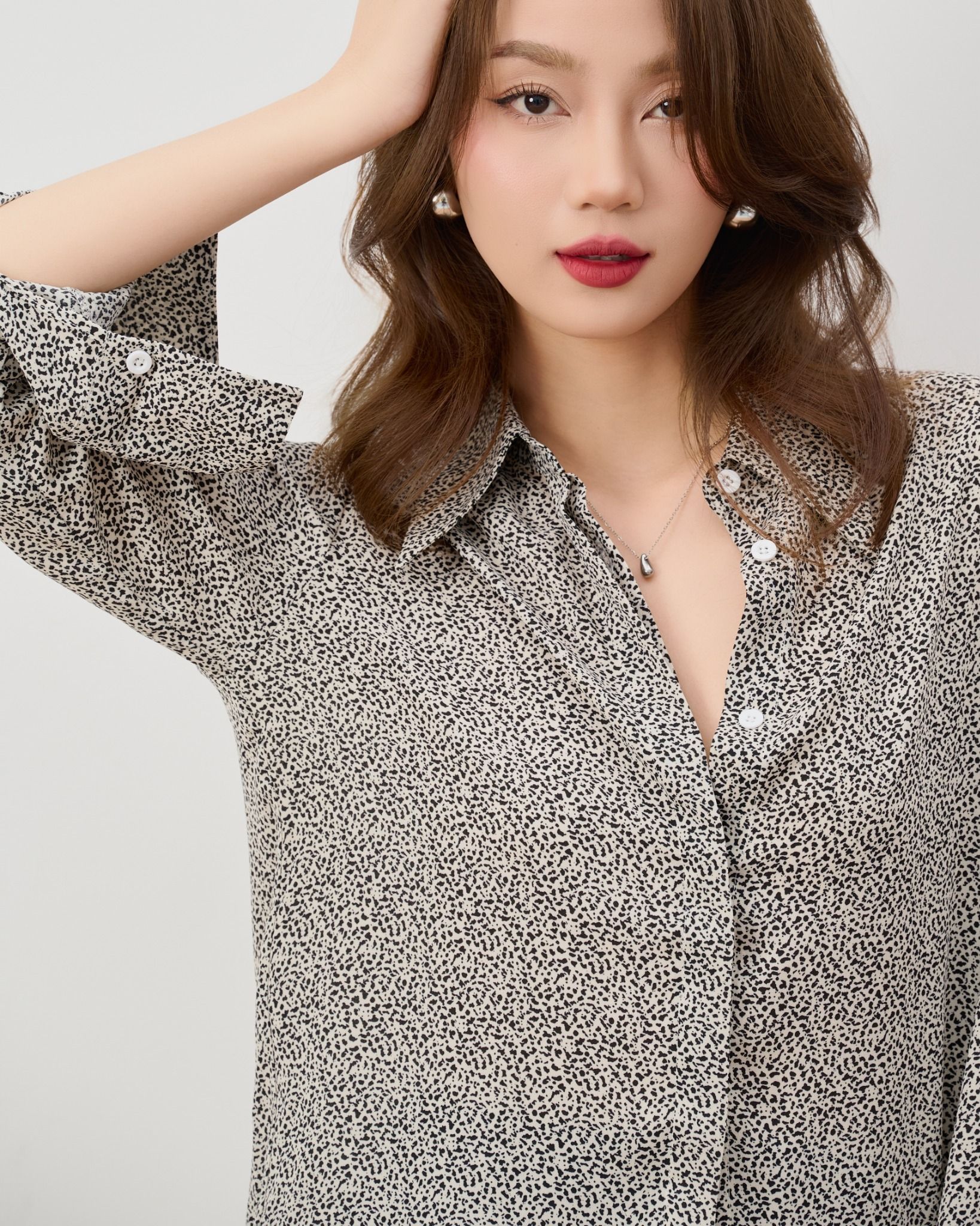 Áo Sơ Mi Chấm Đen FAS273