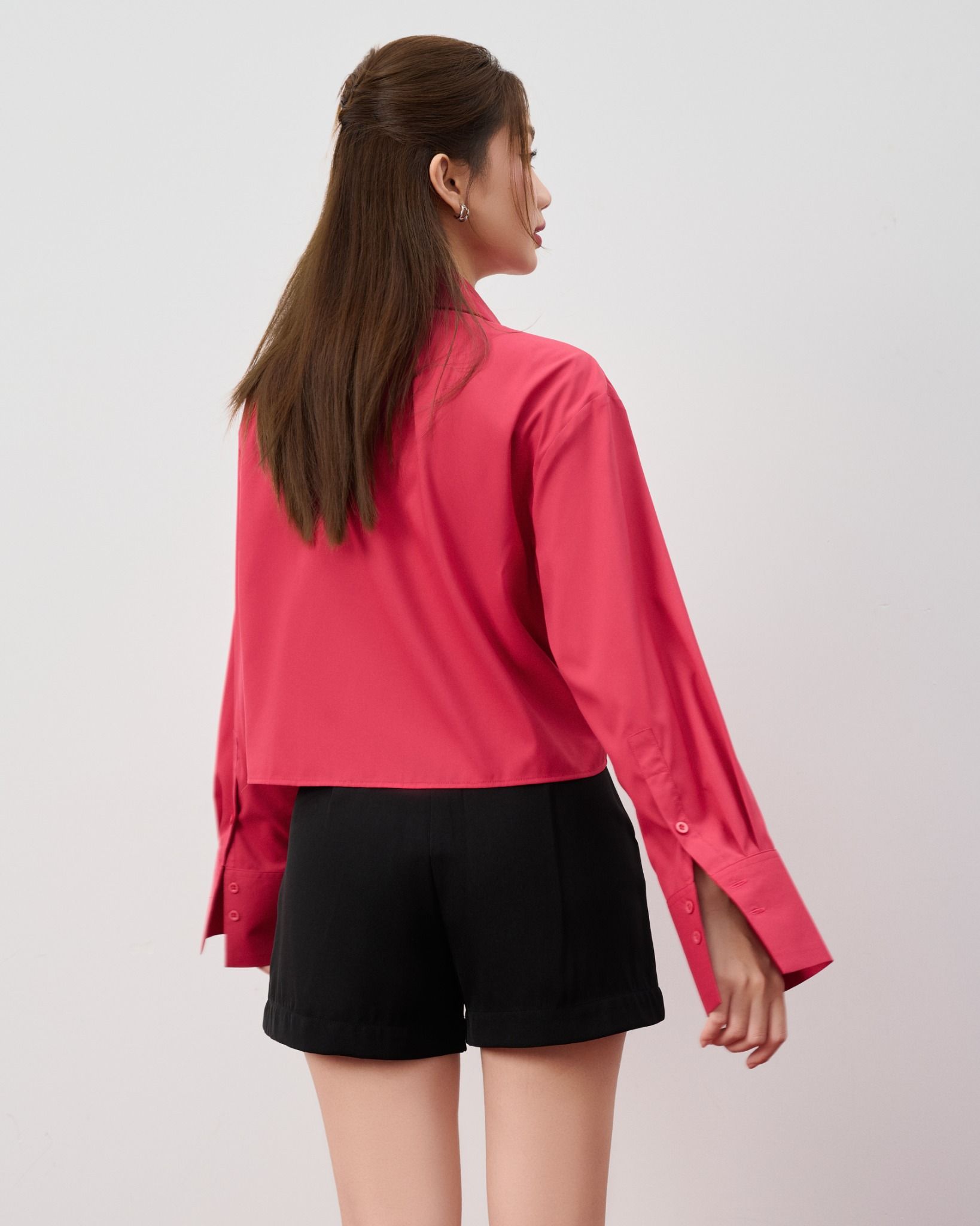 Áo Sơ Mi Croptop+Túi FAS358