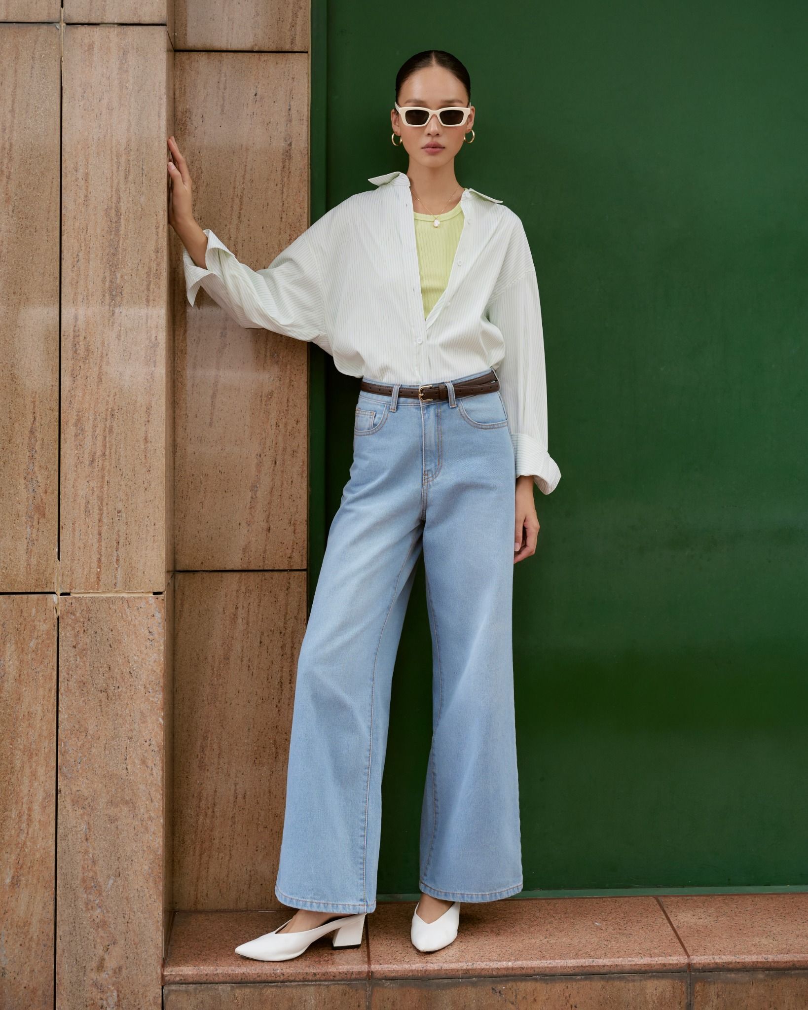 Áo Sơ Mi Sọc Oversize FAS325