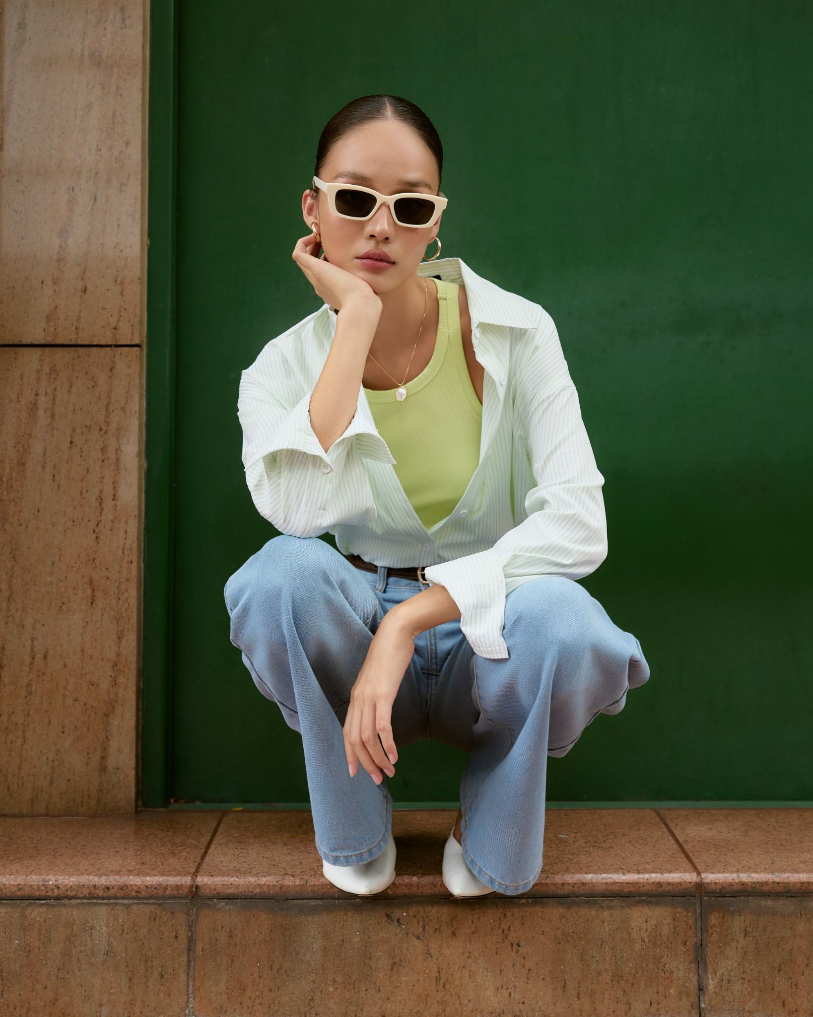 Áo Sơ Mi Sọc Oversize FAS325