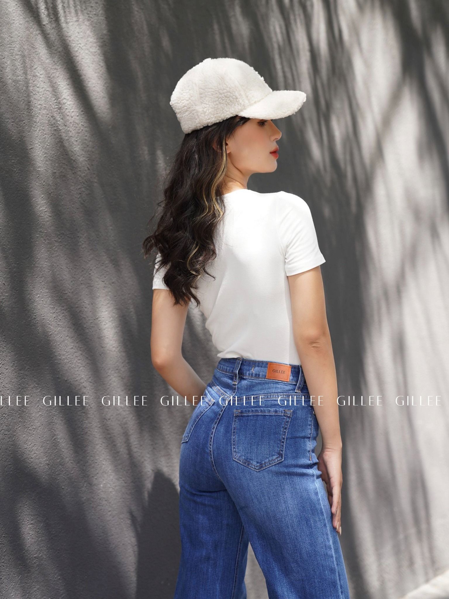 Quần Jean Ống Rộng Gấu Thường Dài YQJ019