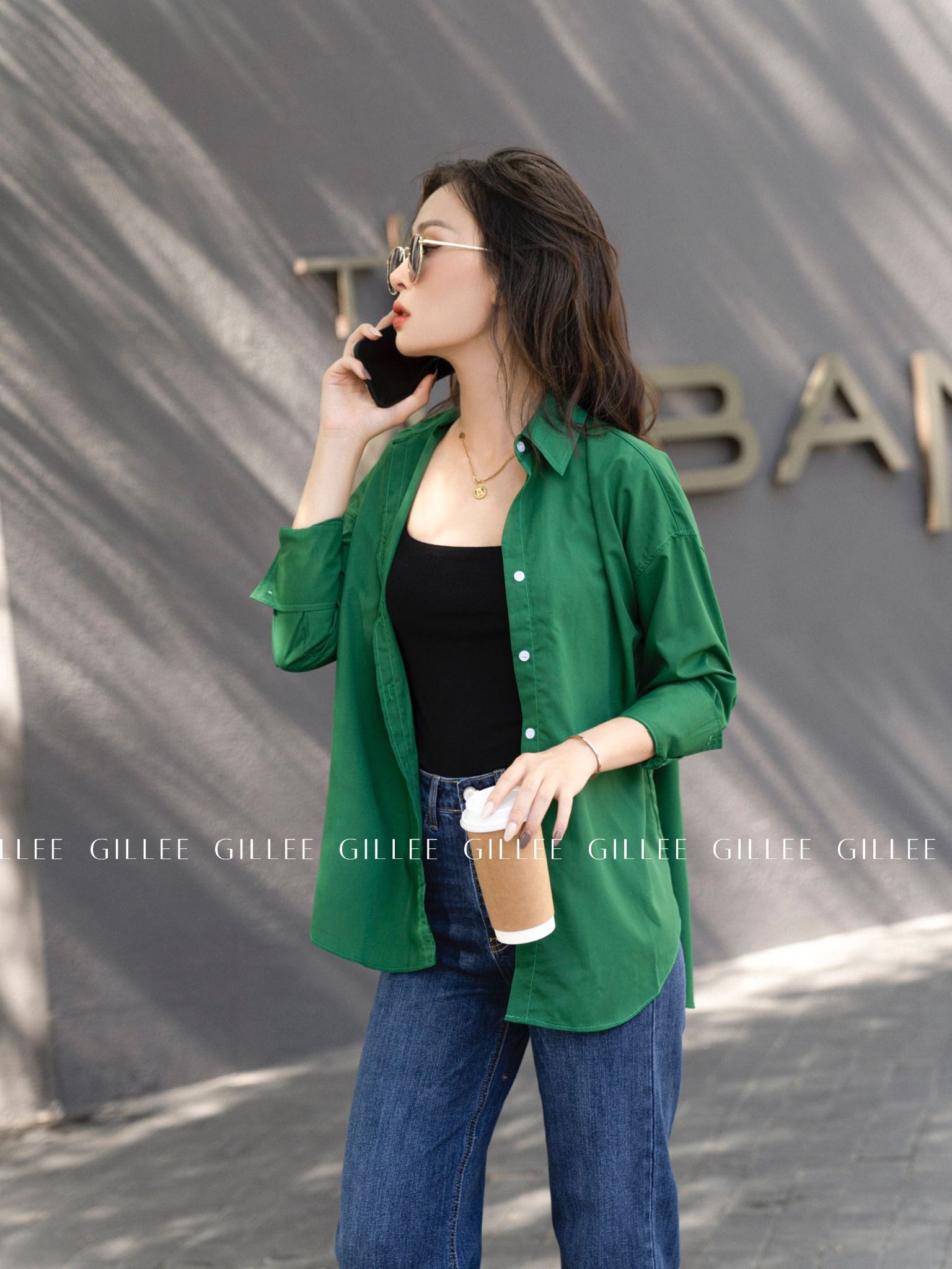 Quần Jean Ống Rộng Gấu Thường Dài YQJ019
