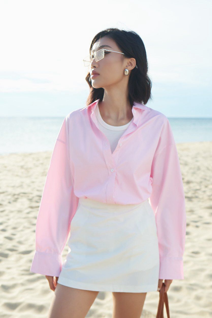 Áo Sơ Mi Sọc Oversize FAS298