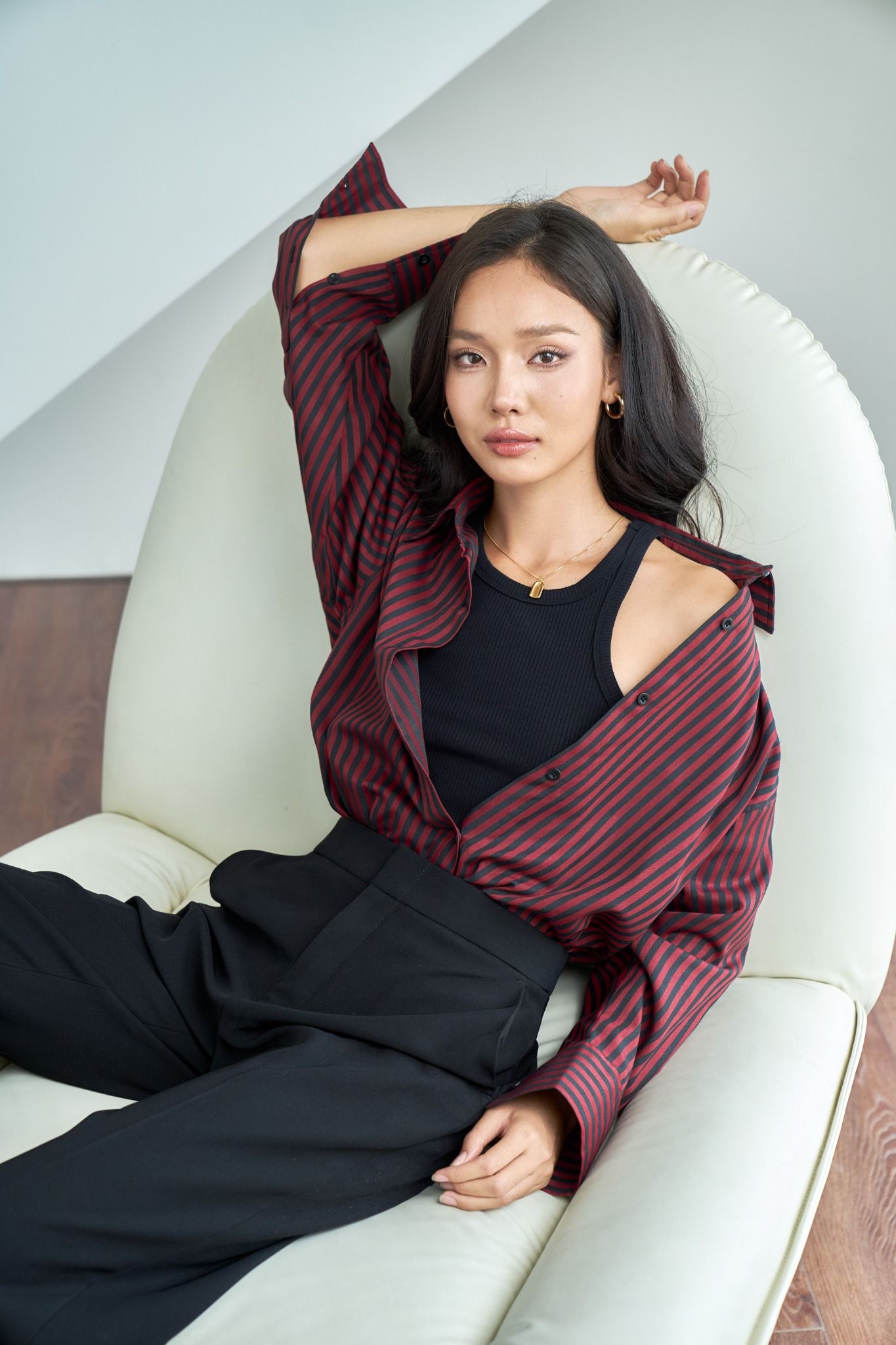 Áo Sơ Mi Sọc Oversize FAS316