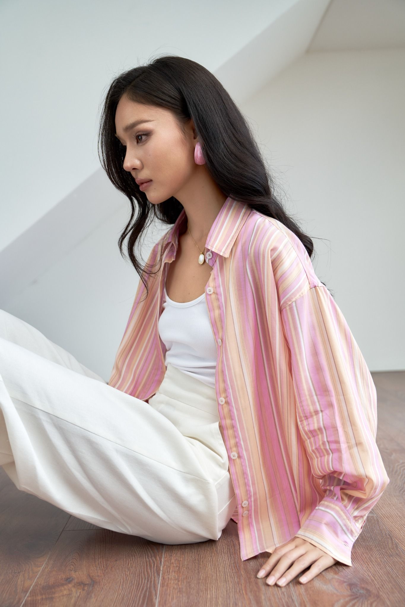 Áo Sơ Mi Sọc Oversize FAS339