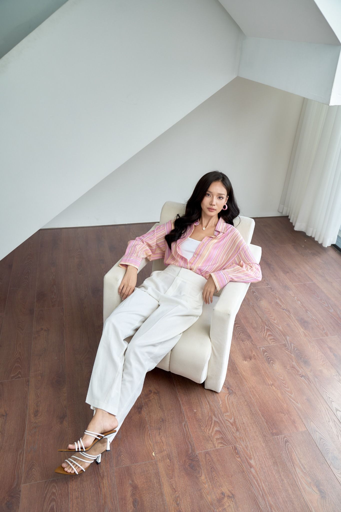 Áo Sơ Mi Sọc Oversize FAS339
