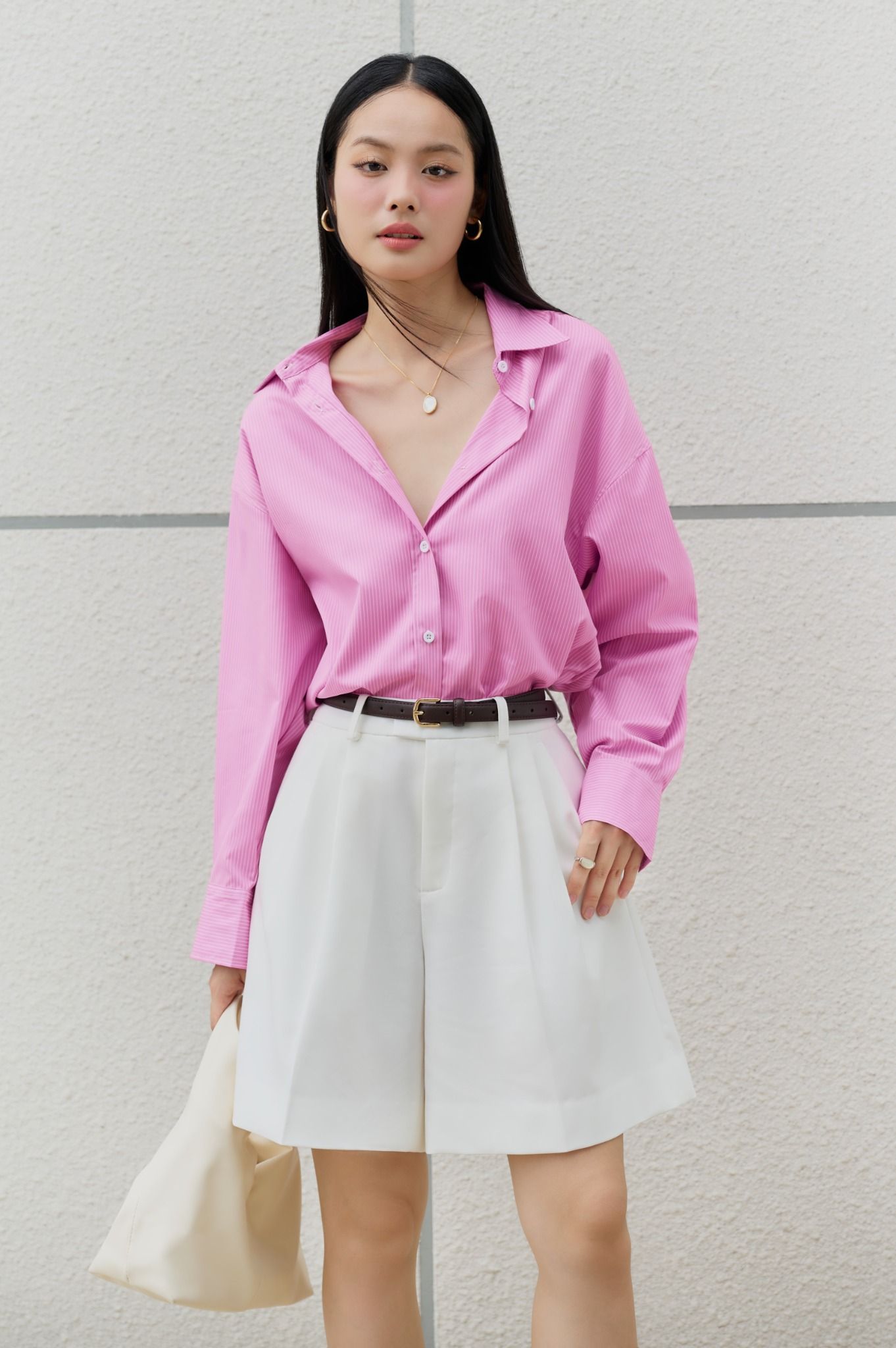 Áo Sơ Mi Sọc Oversize FAS294