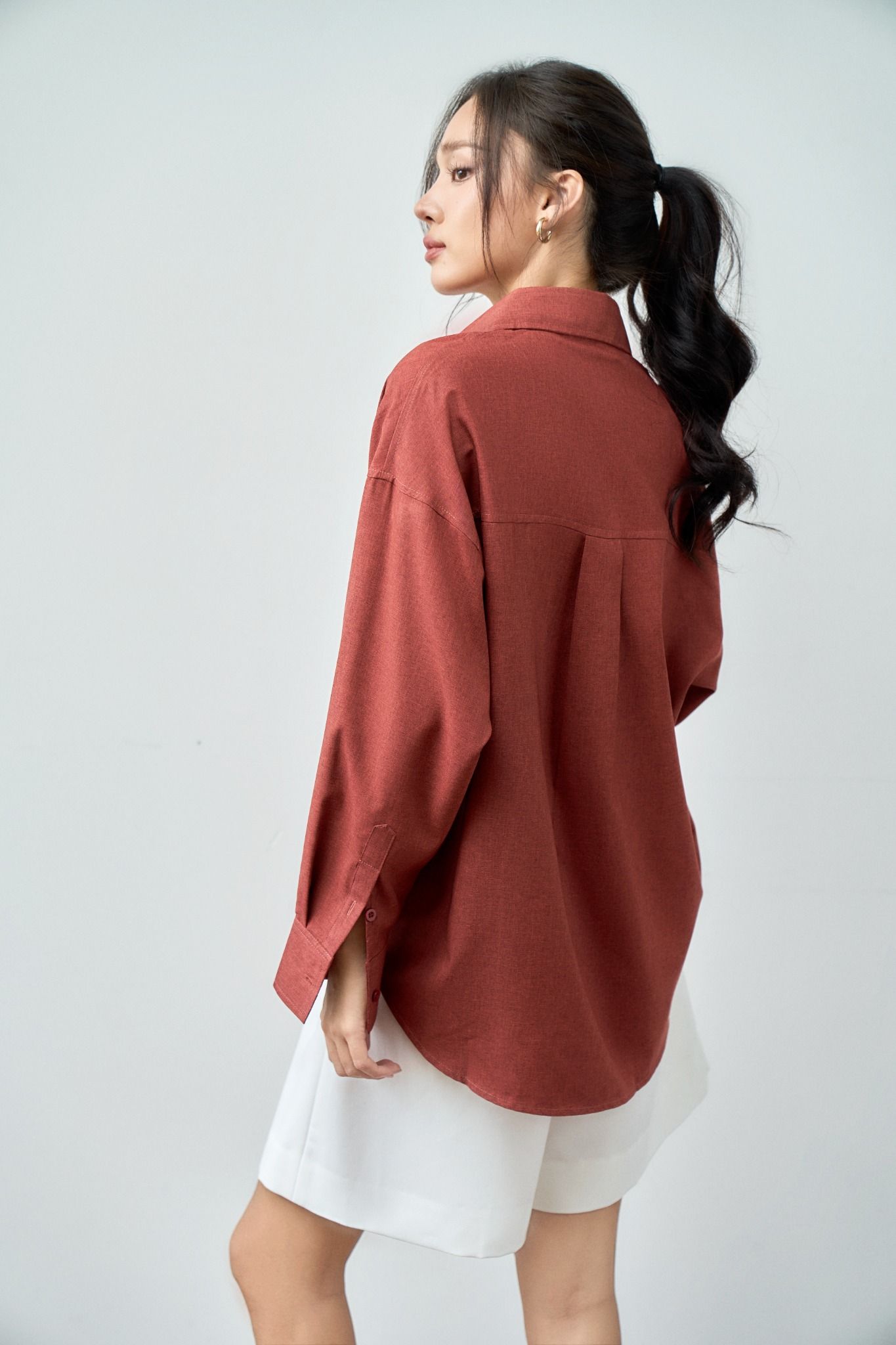 Áo Sơ Mi Trơn Oversize FAS333