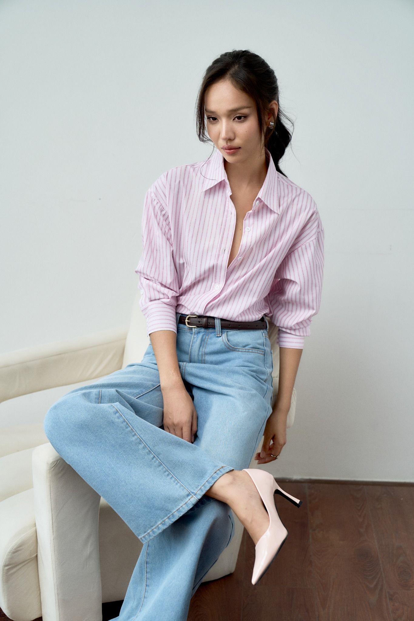 Áo Sơ Mi Sọc Oversize FAS338