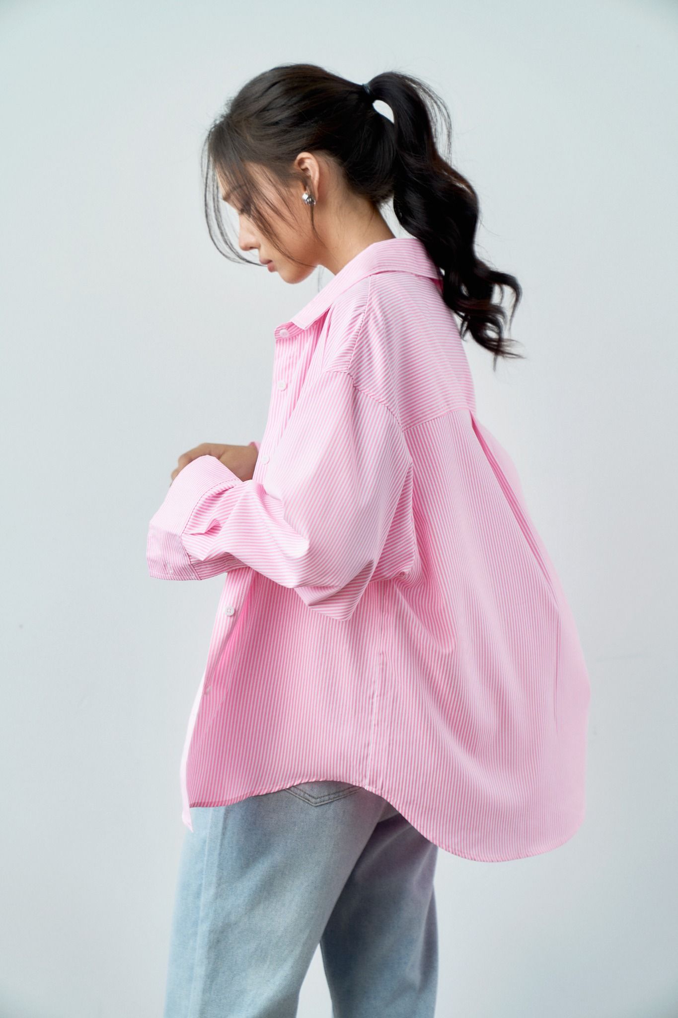 Áo Sơ Mi Sọc Oversize FAS292
